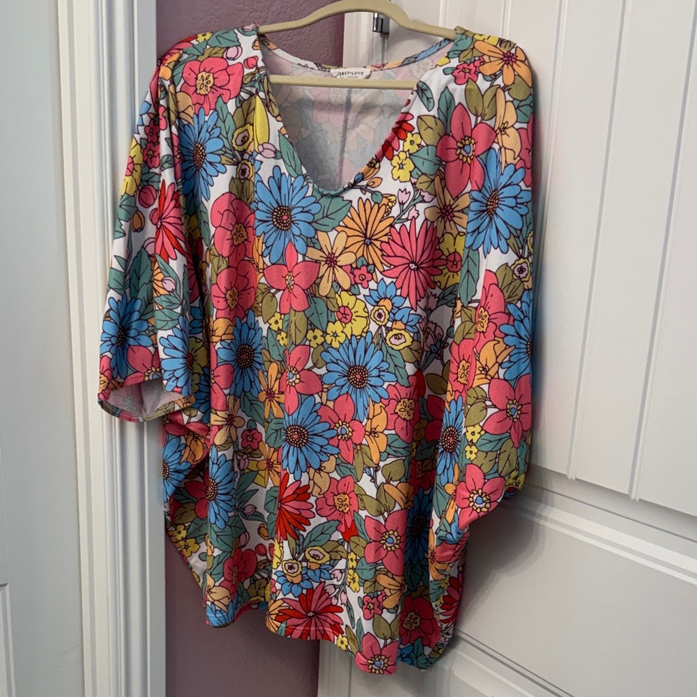 First Love Multicolor Floral Blouse